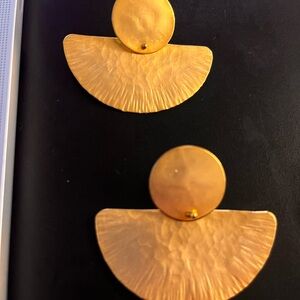 Roller Rabbit Gold Statement Earrings